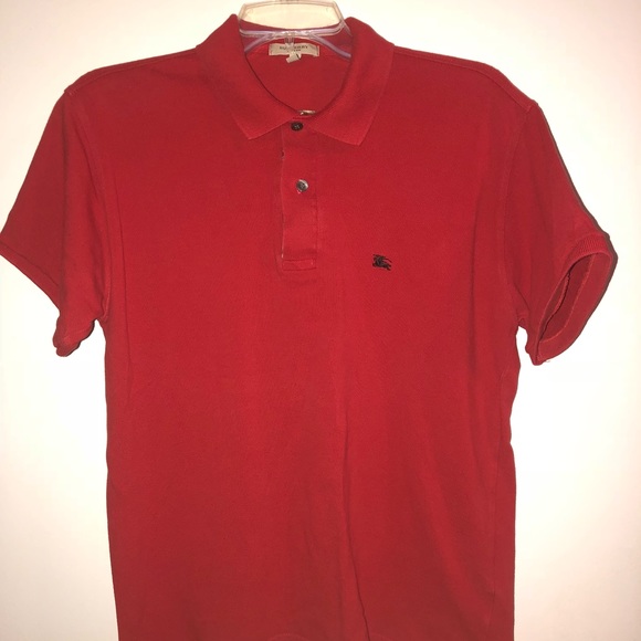 burberry polo mens red